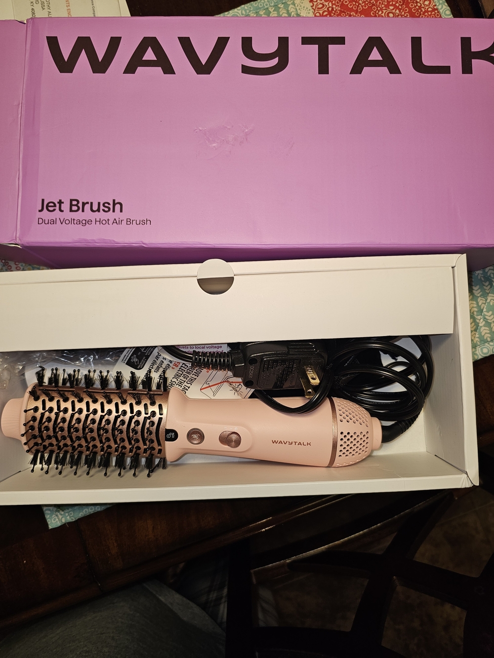 Wavytalk Pink Jet Brush Hot Air Hair Brush